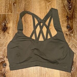 Lululemon olive green sports bra - size 4